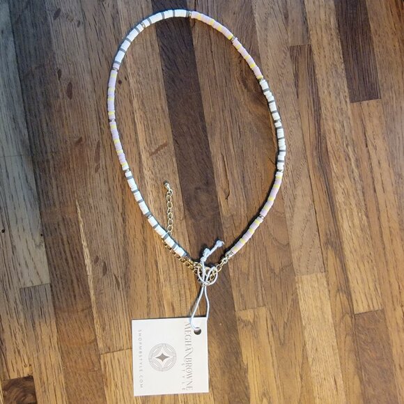 Meghan Browne Style Flow Pink  13.5" Pukka Shell Bracelet or Anklet - Picture 5 of 10